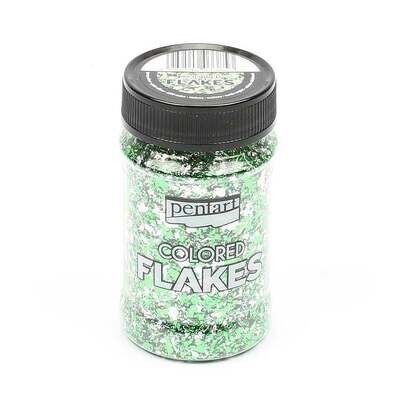 Colored flakes Green silver