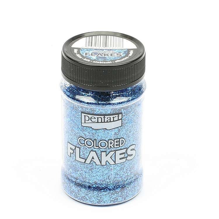 Colored flakes Blue