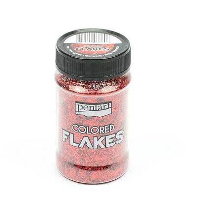 Colored flakes Red