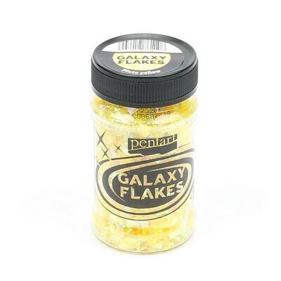 Galaxy flakes Pluto yellow