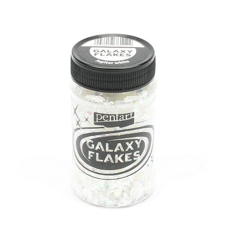 Galaxy flakes Jupiter white