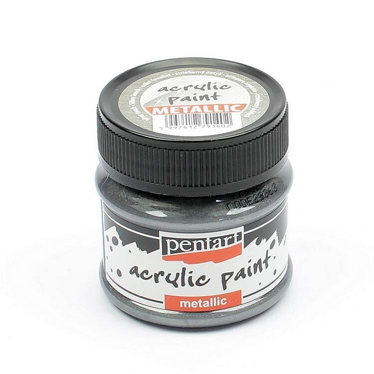 Pentart metallic acrylic paint Silver touch