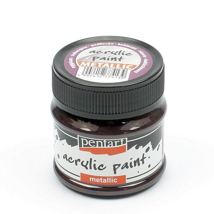 Pentart metallic acrylic paint Eggplant