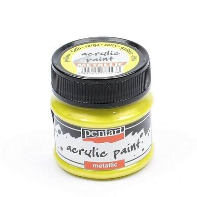 Pentart metallic acrylic paint Yellow