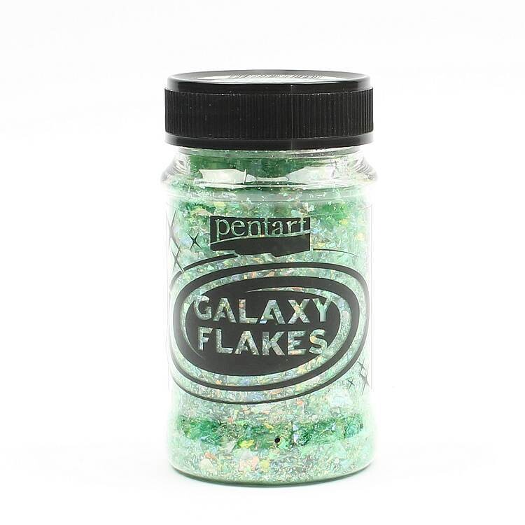 Galaxy flakes Mercury earth green