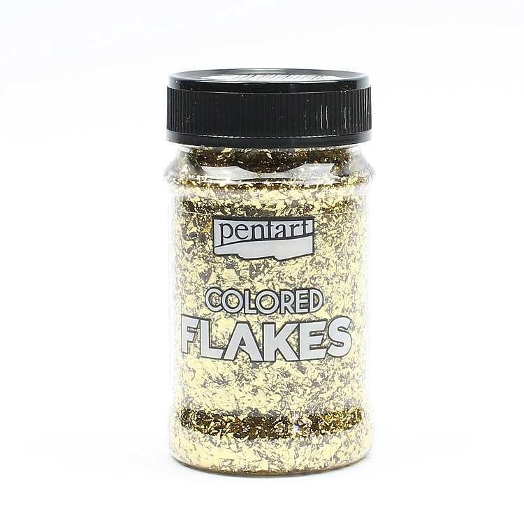 Colored flakes baroque gold
