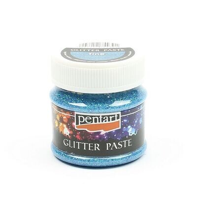 Pentart glitter paste light blue