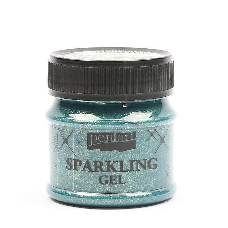 Pentart sparkling gel green gold