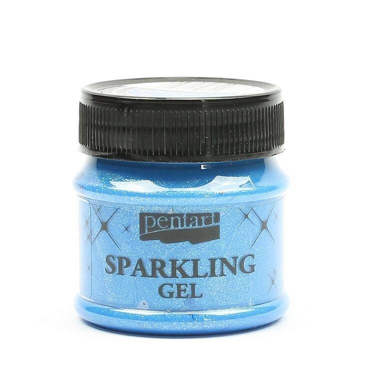 Pentart sparkling gel blue silver