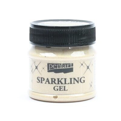 Pentart sparkling gel transparant gold