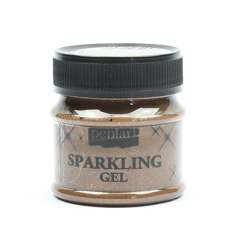 Pentart sparkling gel brown gold