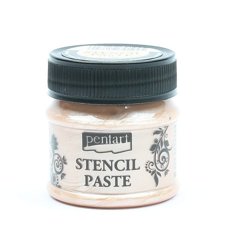 Pentart stencil paste apricot