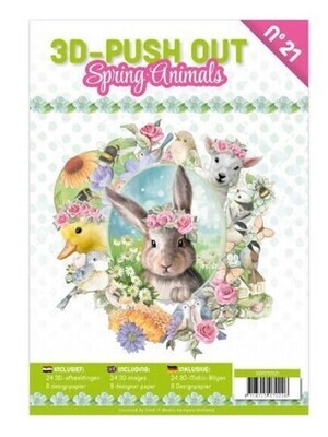 3D Push out boek 21 spring animals