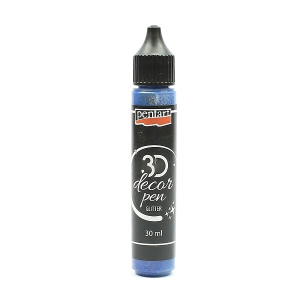 3D decor pen Glitter Blue silber