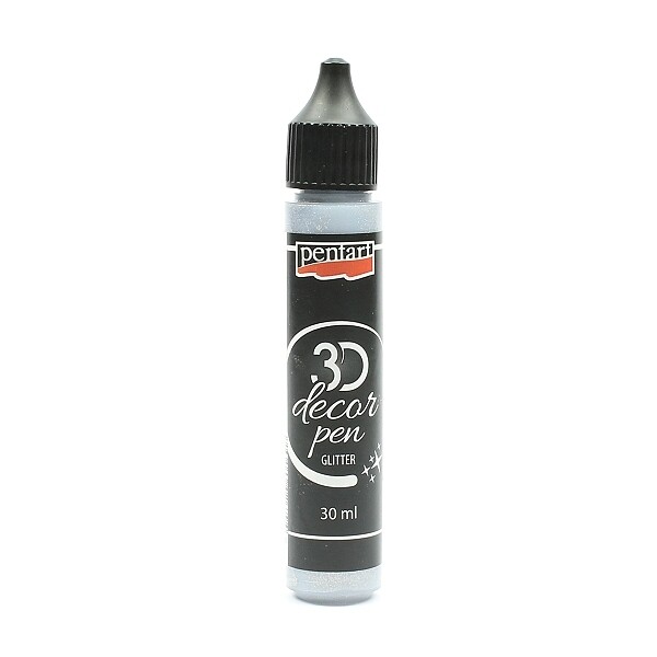 3D decor pen Glitter silver