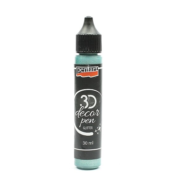 3D decor pen Glitter turquoise silber
