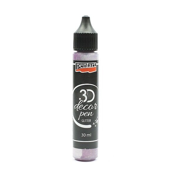 3D decor pen Glitter purple silber