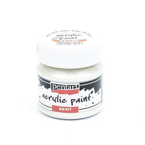 Pentart acrylic paint pearl white