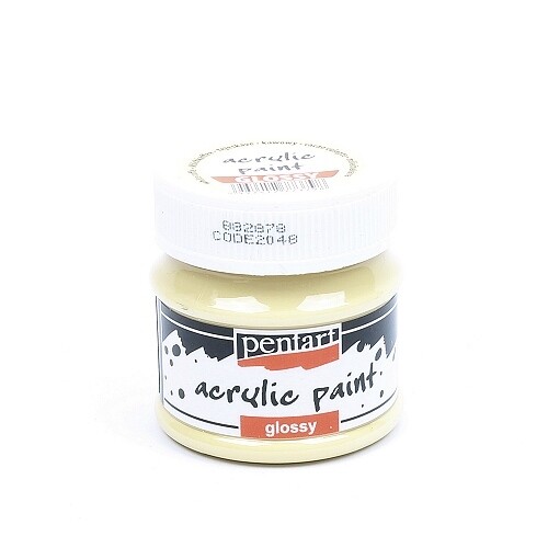 Pentart acrylic paint glossy white coffe