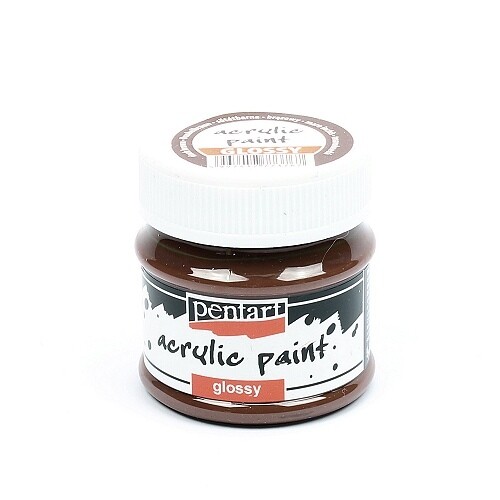 Pentart acrylic paint glossy dark brown