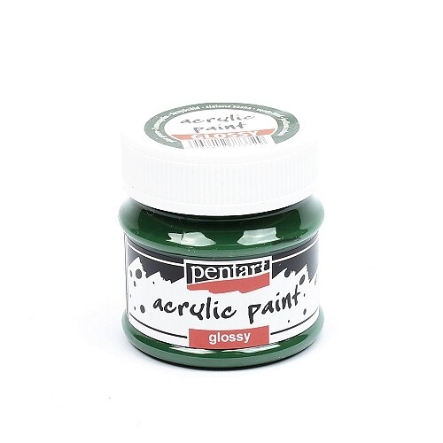 Pentart acrylic paint glossy pine green