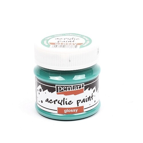 Pentart acrylic paint glossy turquoise