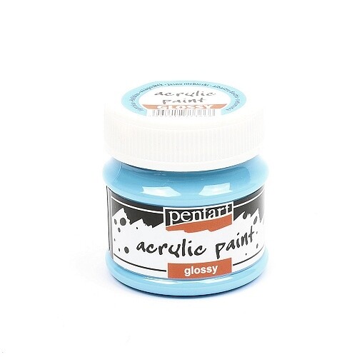 Pentart acrylic paint glossy light blue