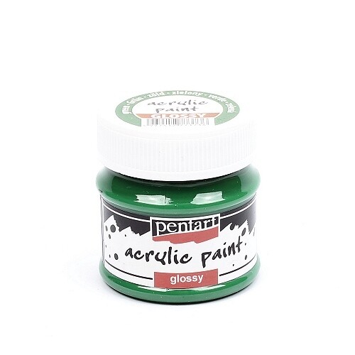 Pentart acrylic paint glossy green