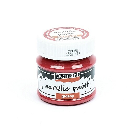 Pentart acrylic paint glossy carmin