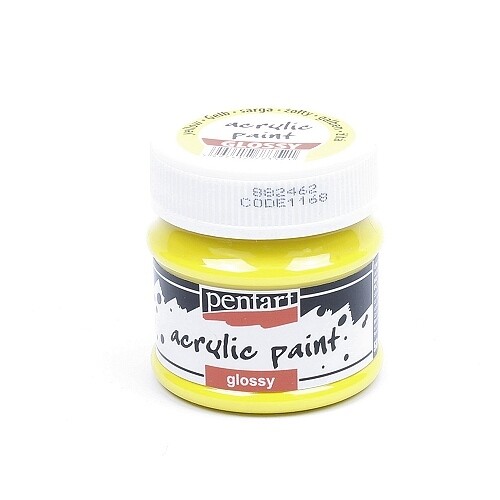 Pentart acrylic paint glossy yellow