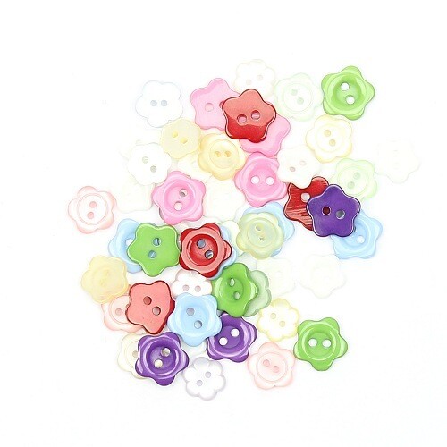 Knopen set  bloemen