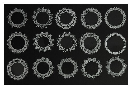 Transparante witte stickers