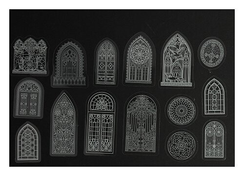 Transparante witte stickers