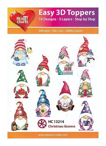 Easy 3D Toppers Christmas gnomes