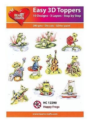 Easy 3D Toppers Happy frogs