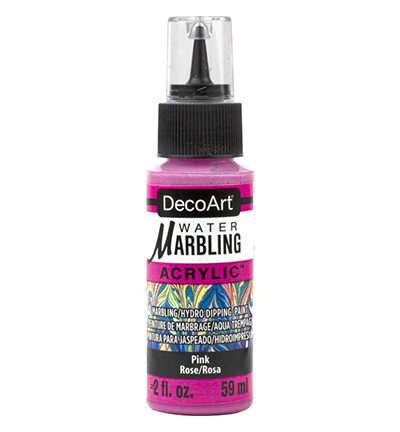 Water marbling paint DecoArt pink