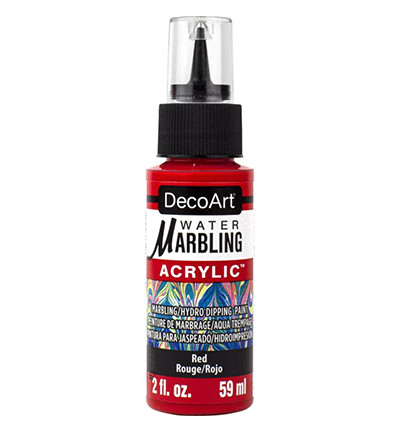 Water marbling paint DecoArt red