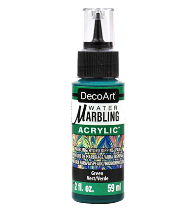 Water marbling paint DecoArt green