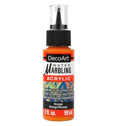 Water marbling paint DecoArt orange