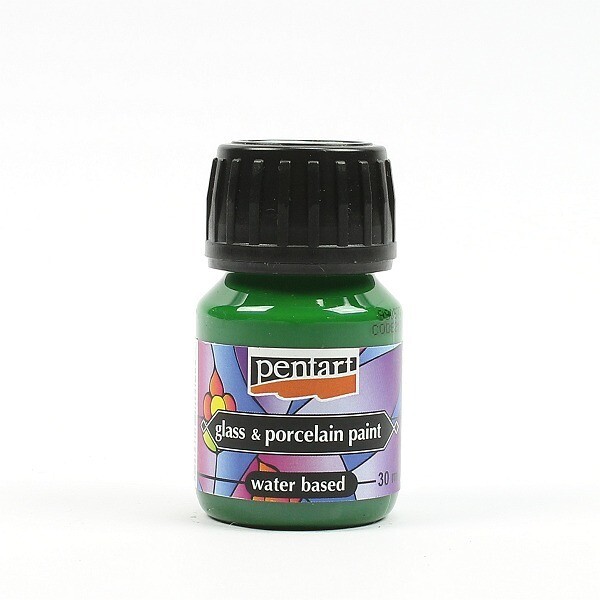 Glass & porcelain paint apple green