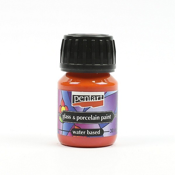 Glass & porcelain paint orange
