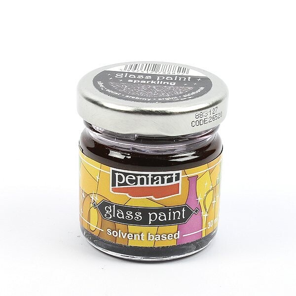 Pentart Glass paint sparkling silver