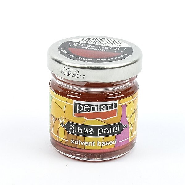 Pentart Glass paint metallic copper