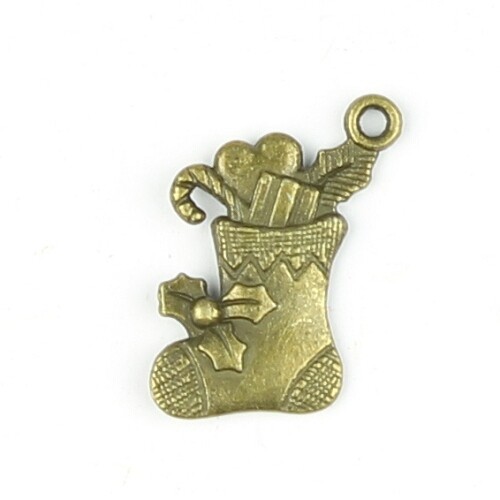 Charmes botte de noel bronze 3 pcs