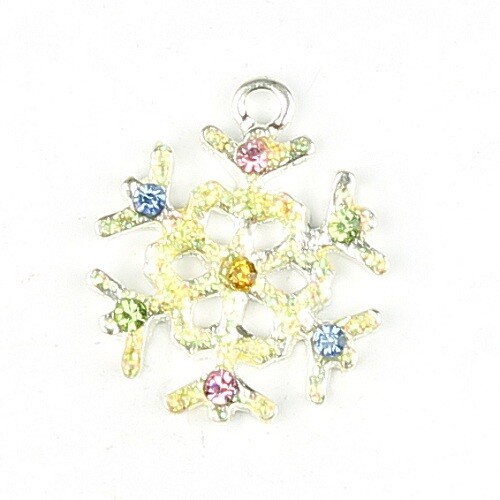 Charmes paillettes de flocon de neige 2 pièces