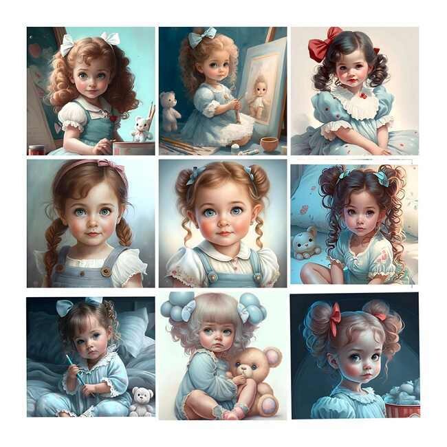 Sticker set meisjes plaatjes