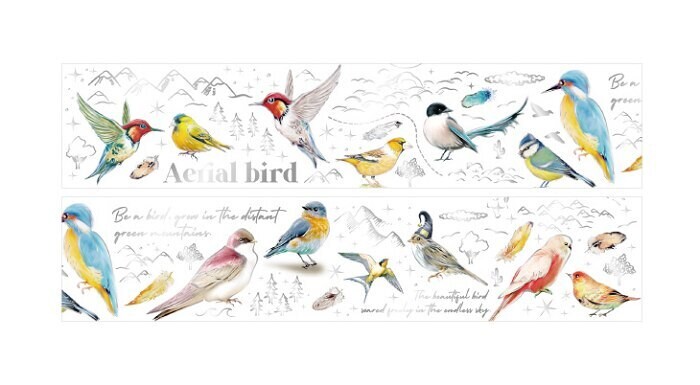 Sticker rol mountain birds