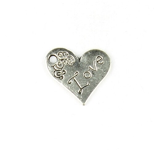 Bedels hartje met love 2 stuks