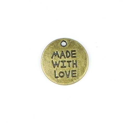 Charms made with love 2 stuks