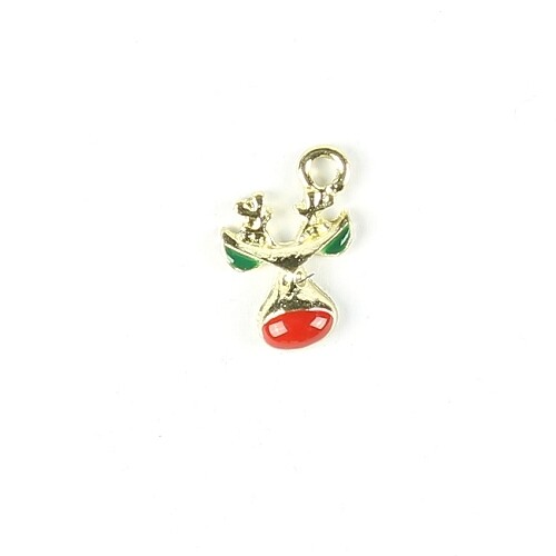 Enamel charms Rudolf 2 stuks